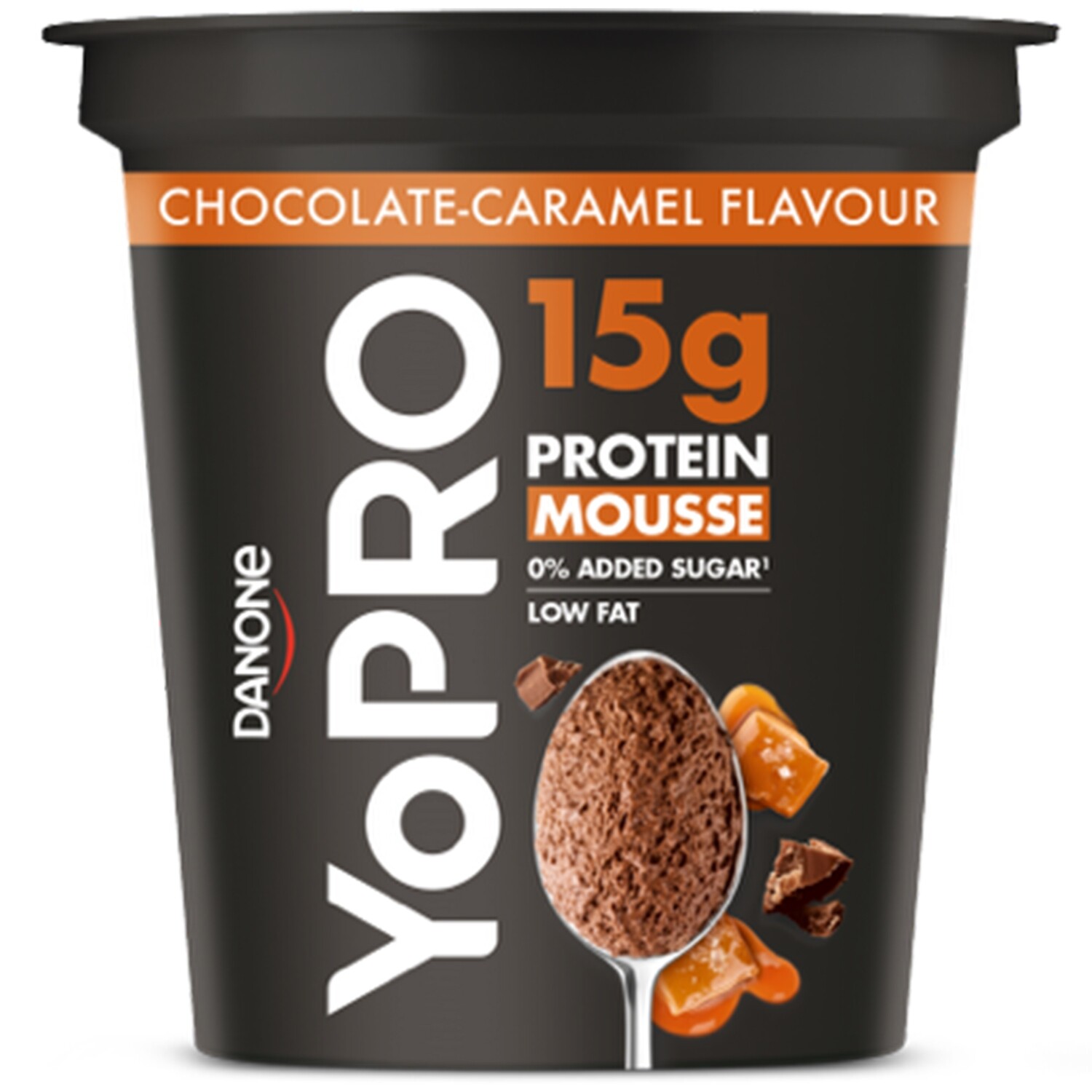 Mousse con proteínas 15 g. YOPRO choco salted caram salado 150 g.