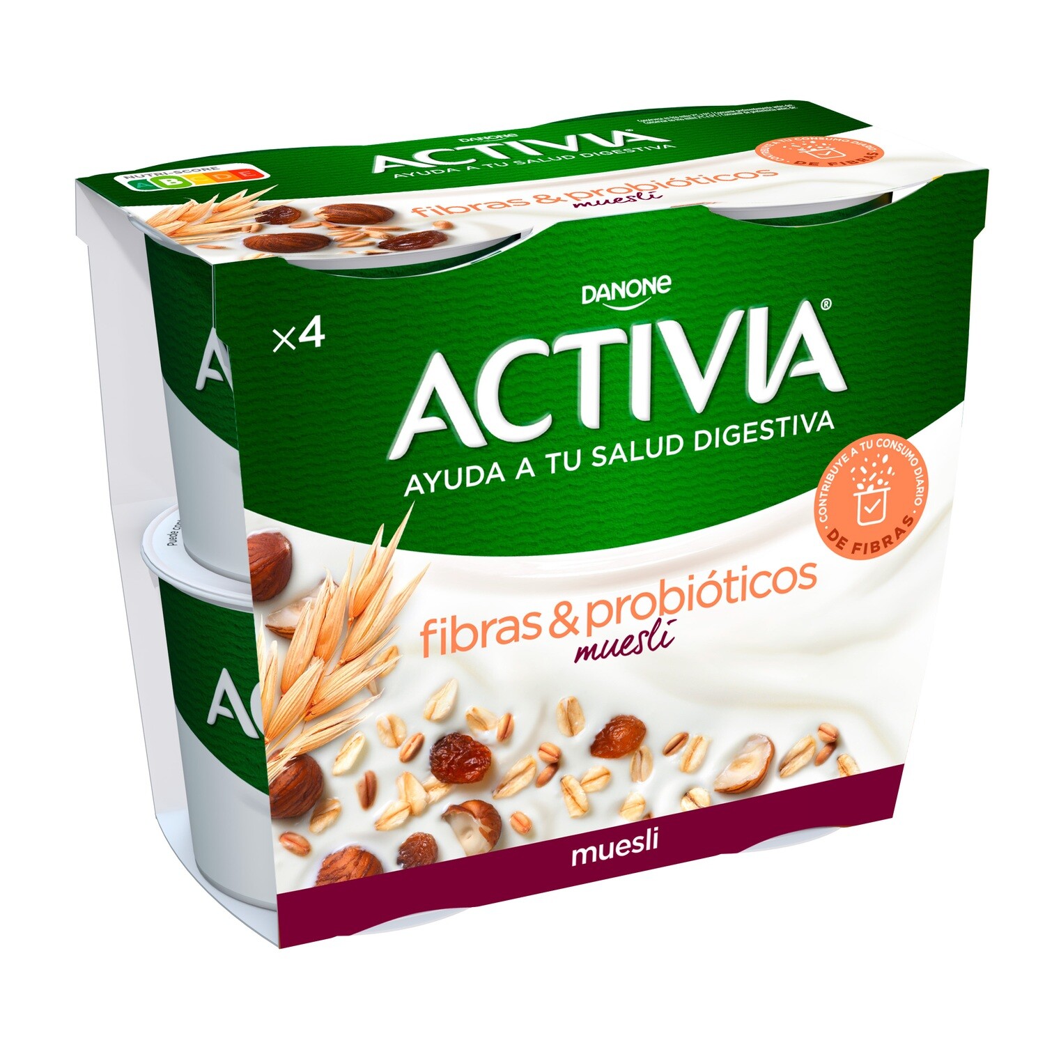Yogurt Activia Muesli x4 DANONE