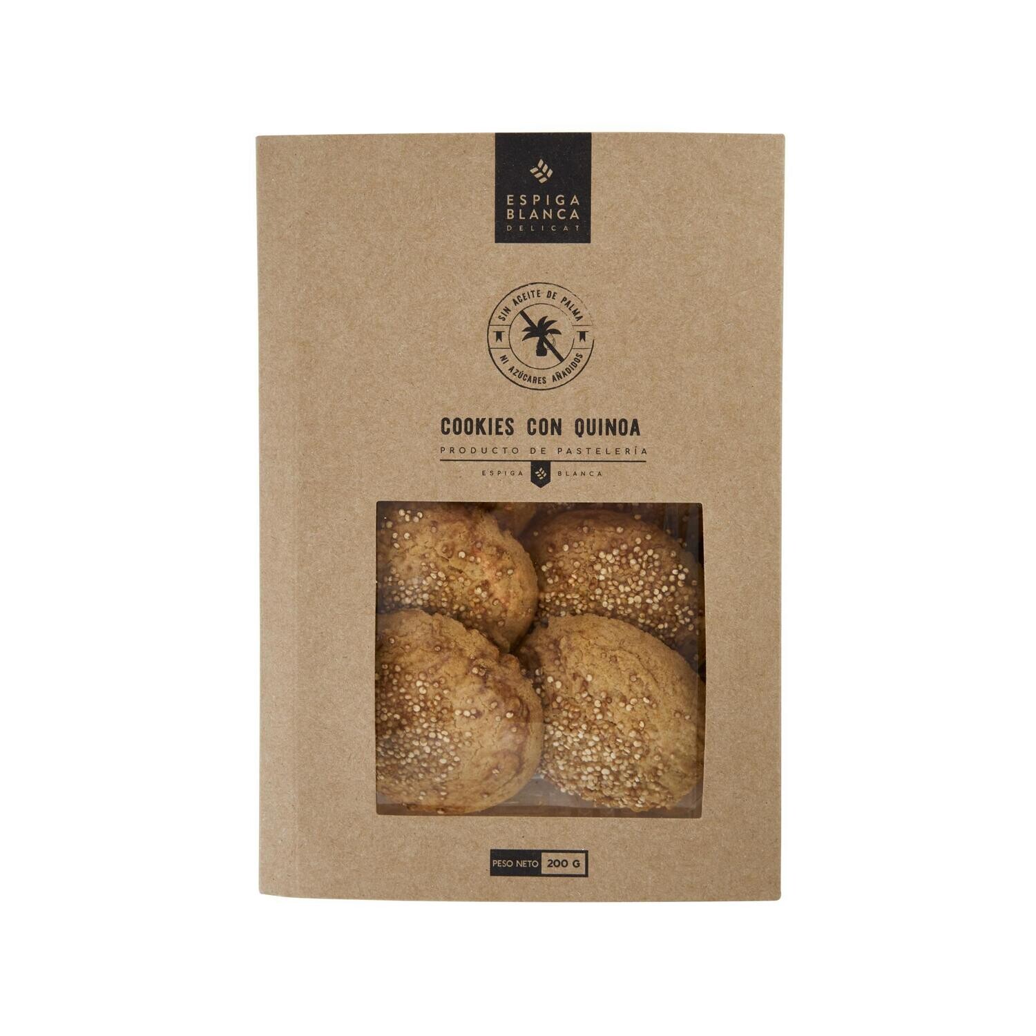 Cookies con quinoa sin azúcar ESPIGA BLANCA 200 g.