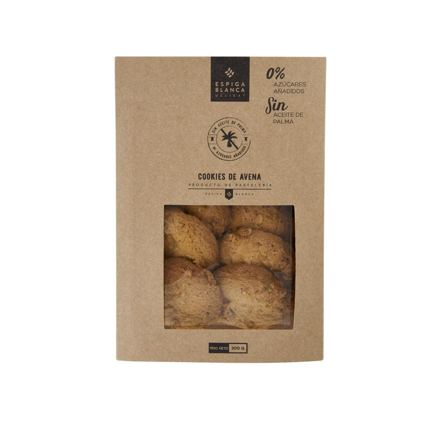Cookies de avena sin azúcar de ESPIGA BLANCA 200 g.