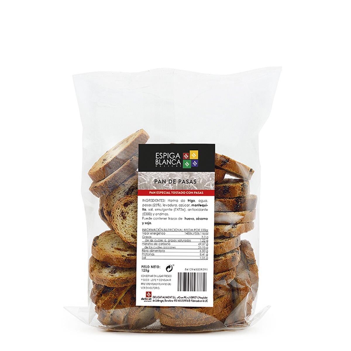 Pan de pasas ESPIGA BLANCA 125 g.