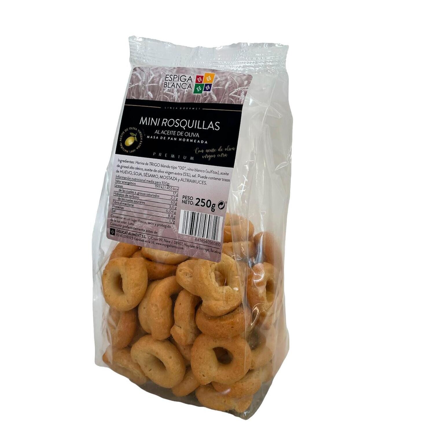 Mini rosquillas al aceite de oliva ESPIGA BLANCA 250 g.