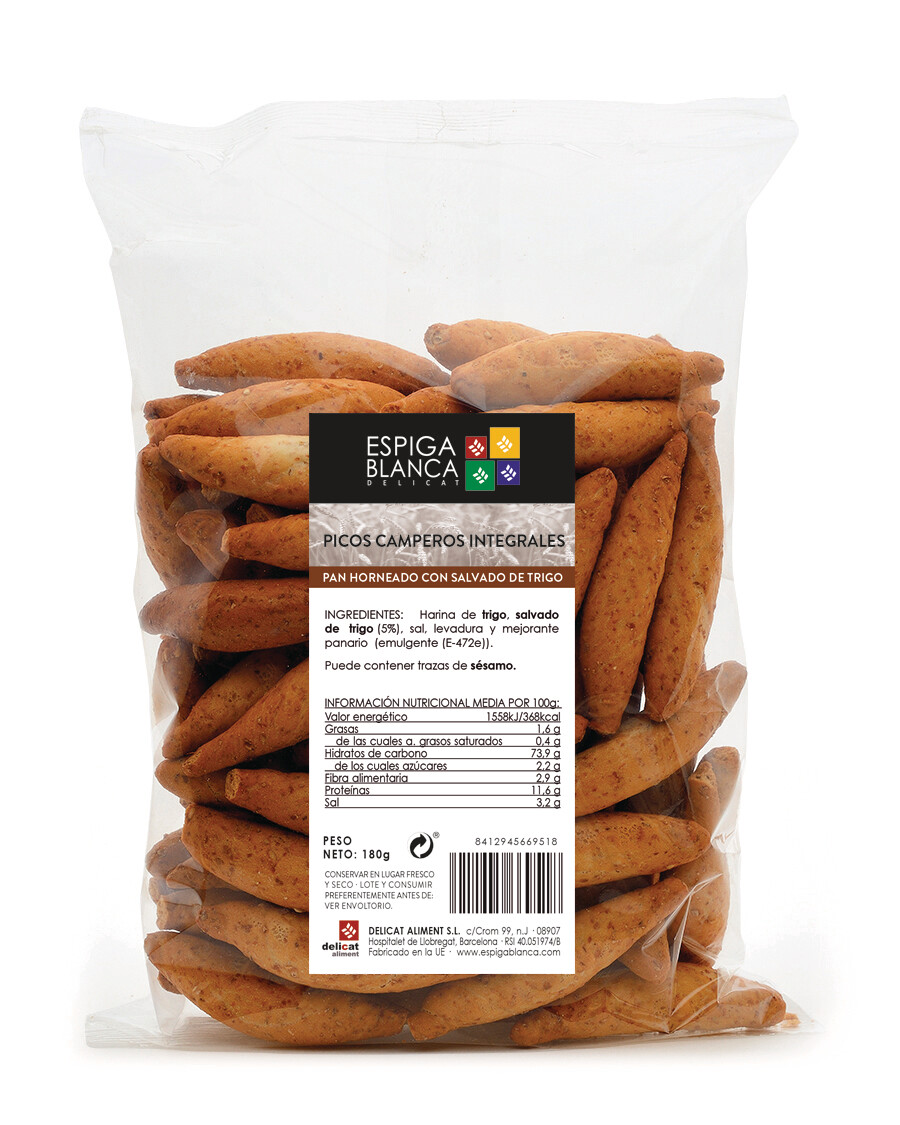 Picos camperos integrales ESPIGA BLANCA 180 g.