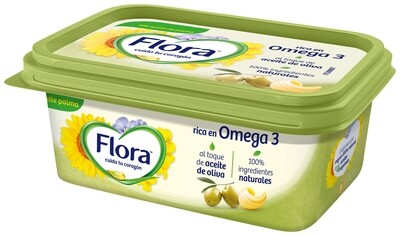 Margarina con aceite de oliva de FLORA 225 g.