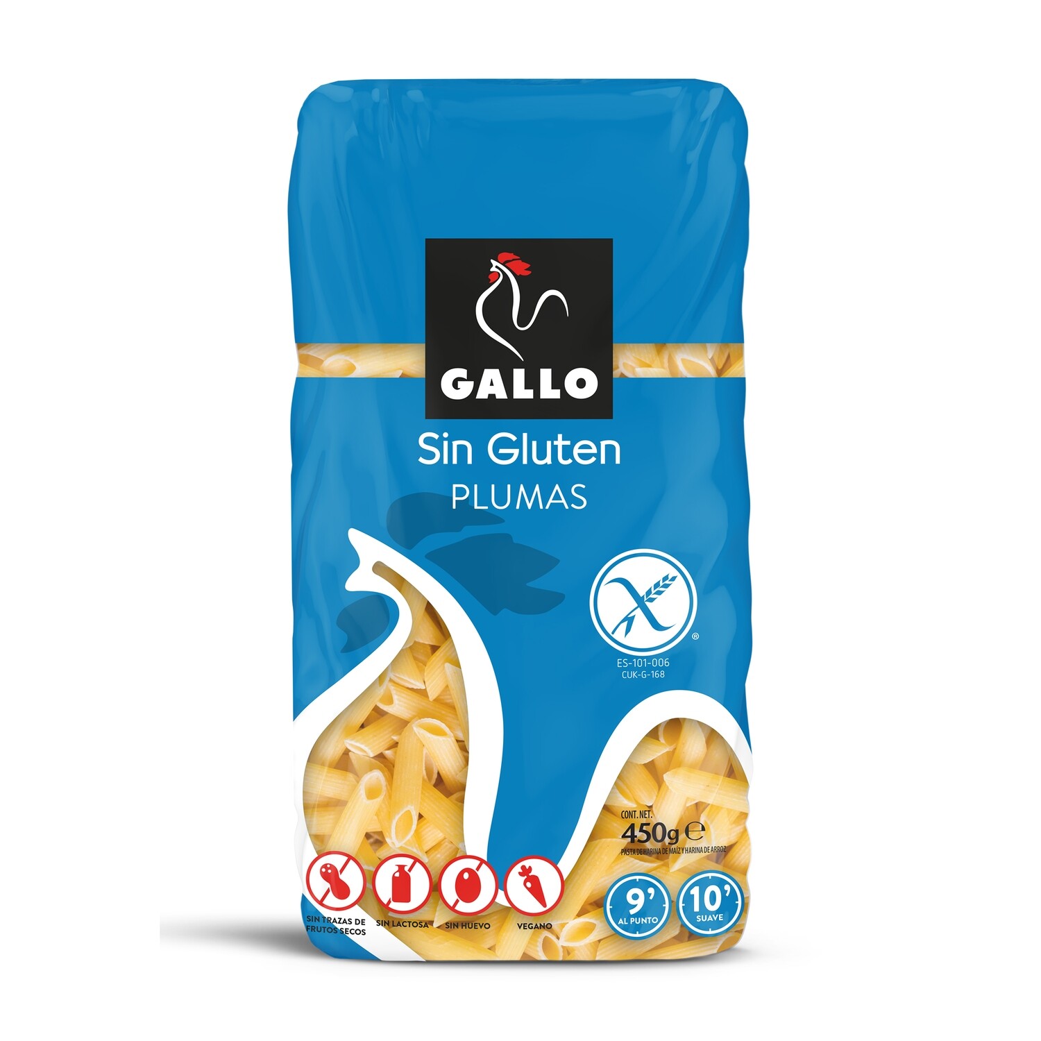 Plumas sin gluten GALLO.