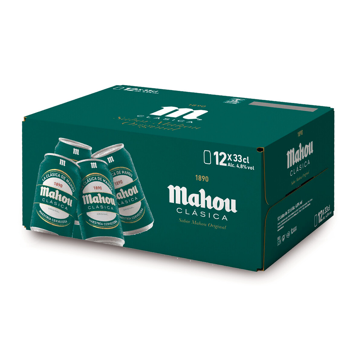 Lata clásica MAHOU pack 12x33 cl.