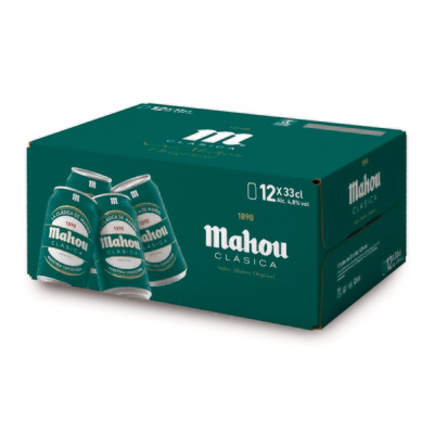 Lata clásica MAHOU pack 12x33 cl.