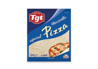Queso rallado mozzarella especial pizza TGT 200 g.