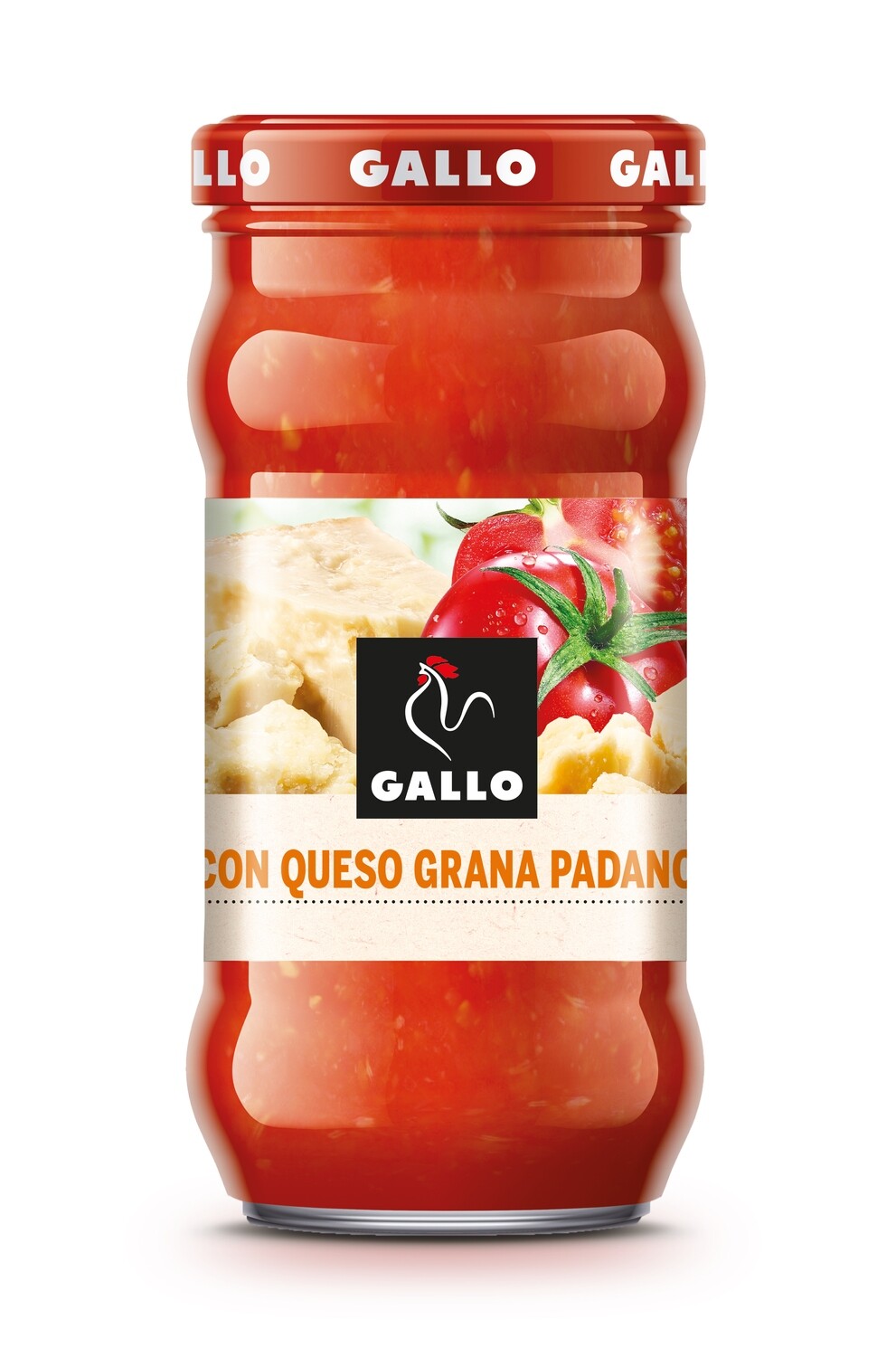 Salsa de tomate con queso grana padano GALLO 350 g.