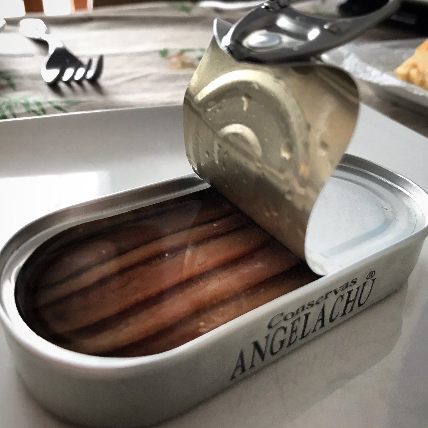 Filetes de anchoa en aceite de oliva ANGELACHU 50 g.