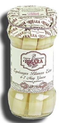 Espárragos blancos extra 4-7 muy grueso ROSARA 530 g.