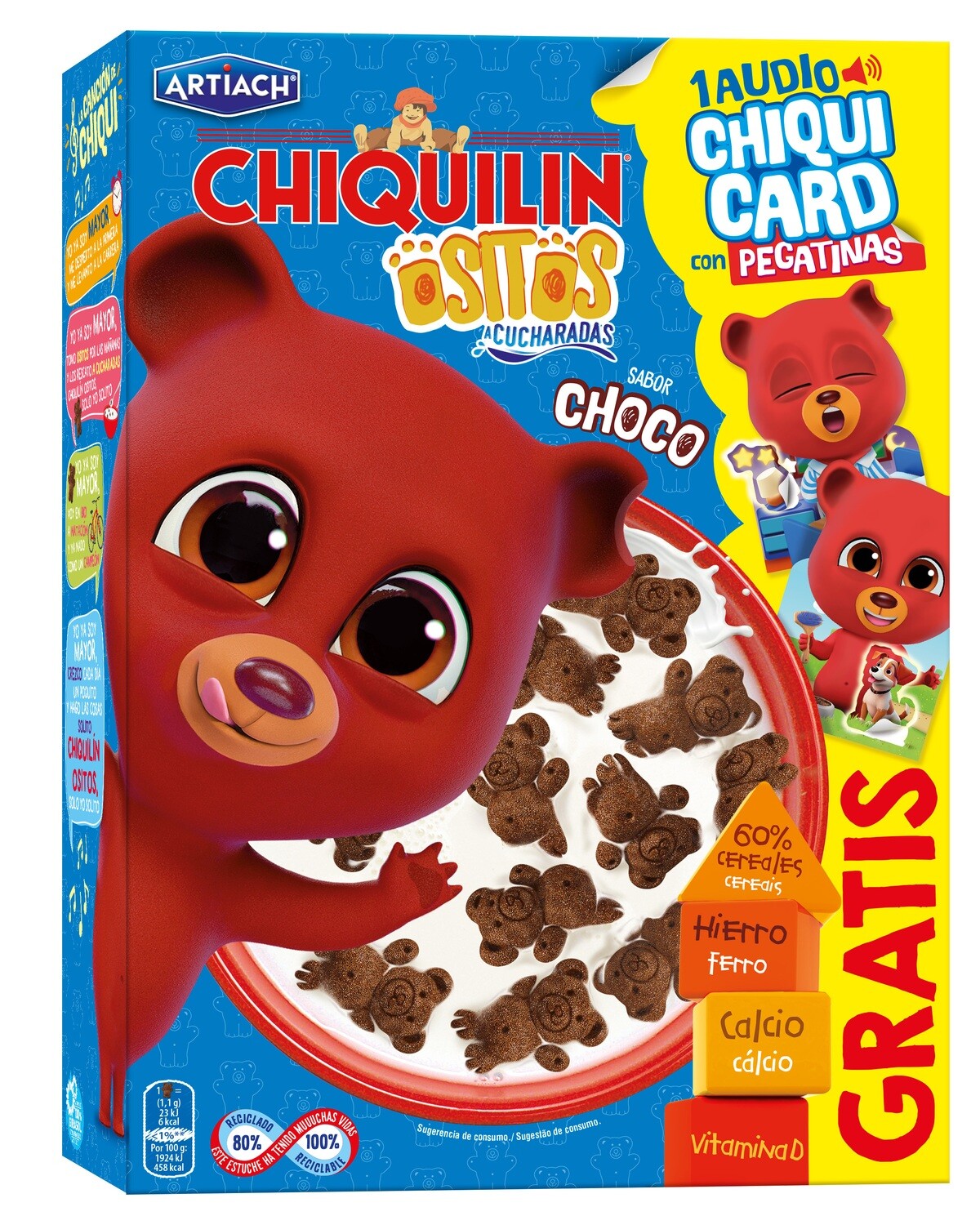 Galletas Chiquilín Ositos Sabor Choco 450 Gr