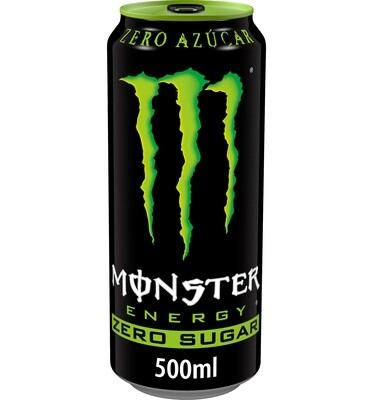 Bebida energética zero azúcar MONSTER ENERGY 500 ml.