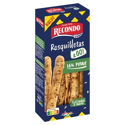 Rosquilletas &amp; go! con pipas RECONDO 65 g.