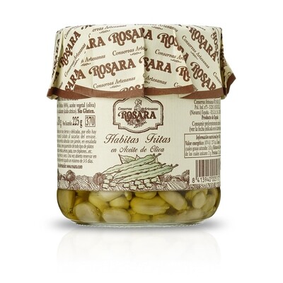 Habitas fritas en aceite de oliva ROSARA 330 g.