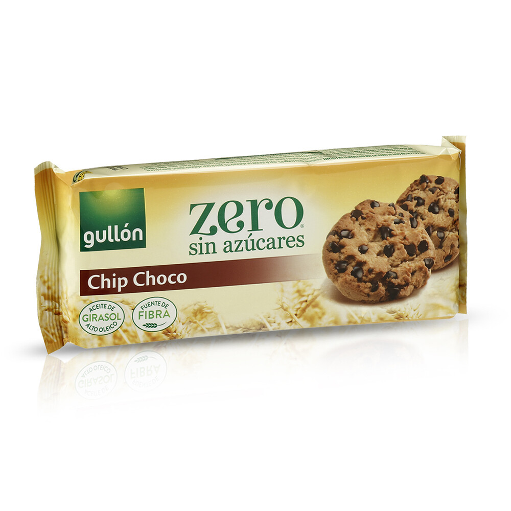 Galletas chip choco zero sin azúcares GULLON 125 g.