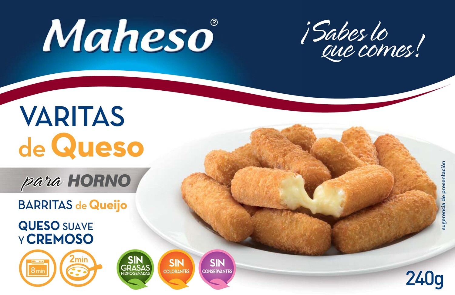Varitas de queso MAHESO 240 g.