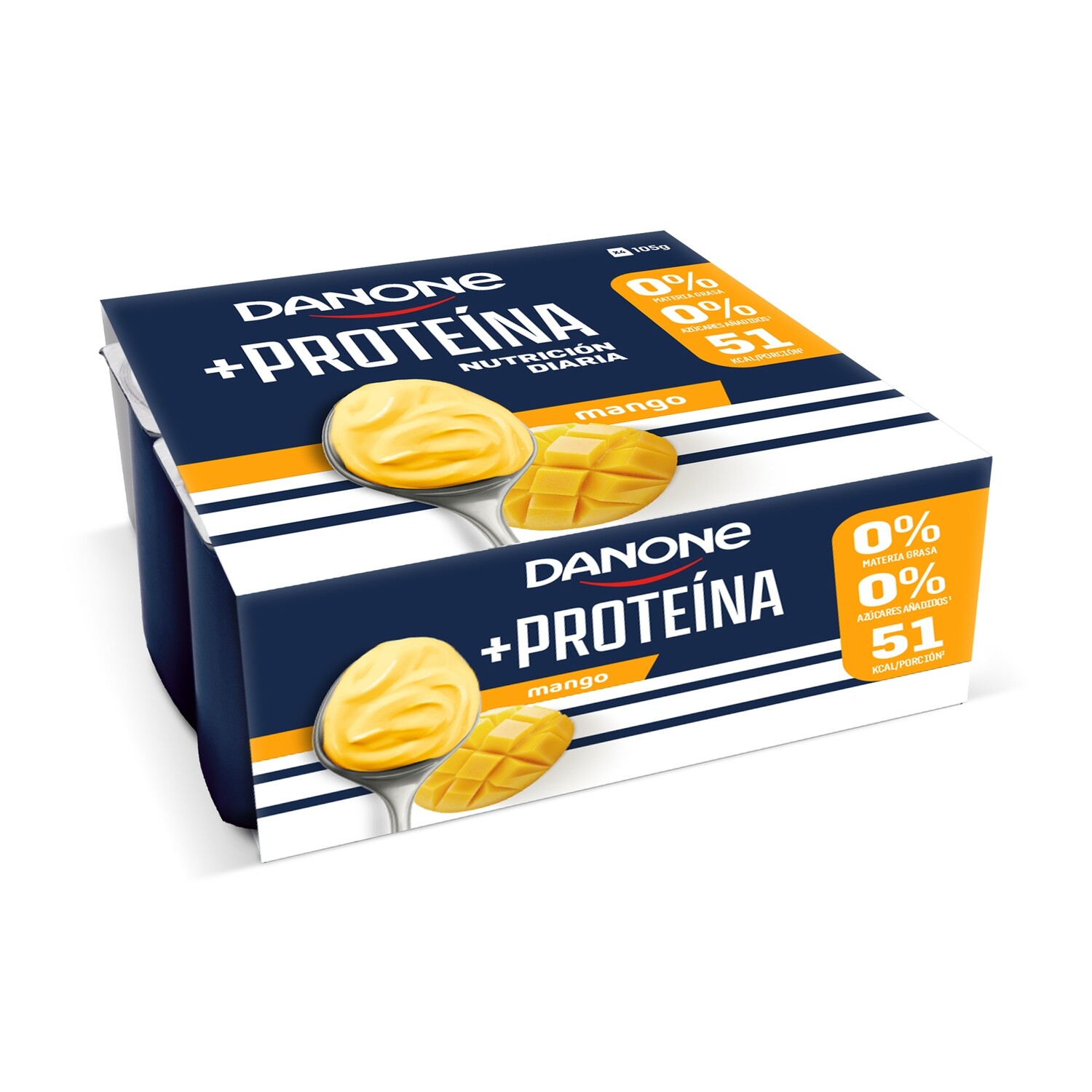 Yogur mango +proteina 0% 0% DANONE 105 g.x 4 420 g.