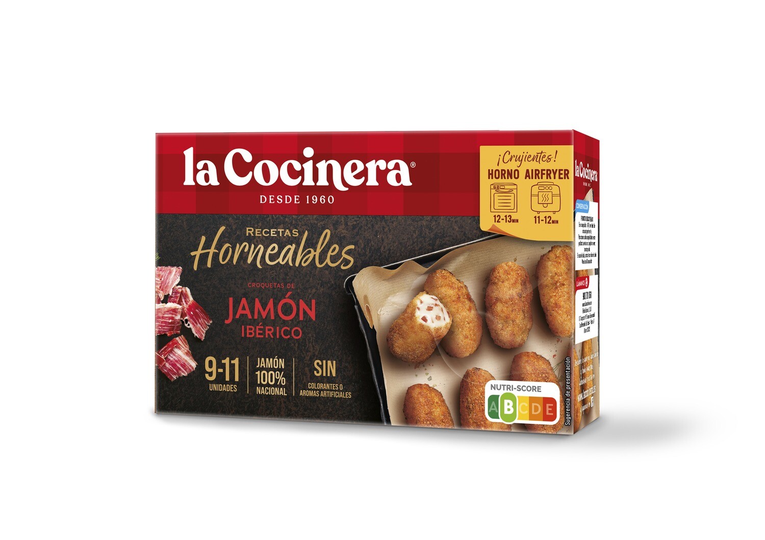 Croquetas de jamón ibérico horneables LA COCINERA 340 g.