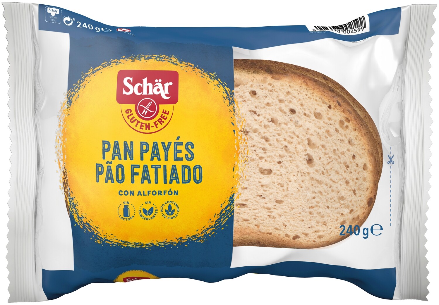 Pan payés SCHÄR 240 g.