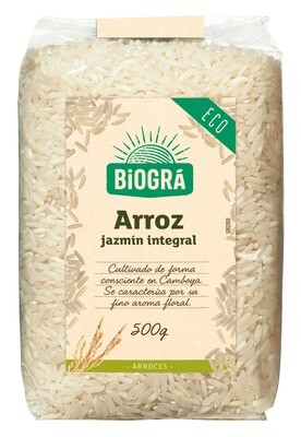 Arroz jazmín integral BIOGRA 500 g.