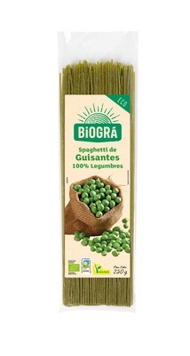 Espaguetis de guisantes BIOGRA 250 g.