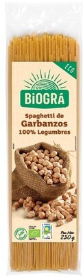 Espaguetis de garbanzos BIOGRA 250 g.