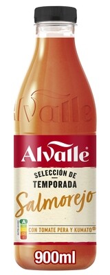 Salmorejo con tomate rosa y negro ALVALLE 900 ml.