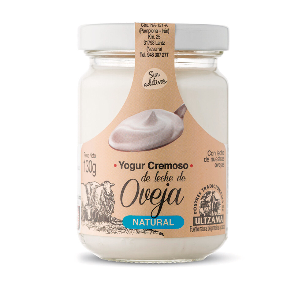 Yogur cremoso de leche de oveja natural ULTZAMA 130 g.