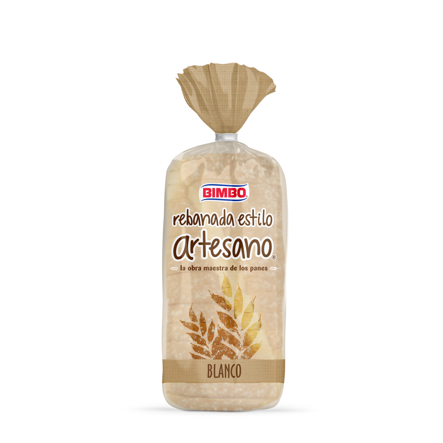 Pan de molde rebanada estilo artesano BIMBO 500 gramos.