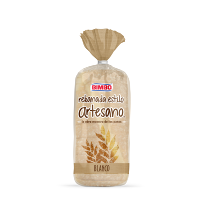 Pan de molde rebanada estilo artesano BIMBO 500 gramos.