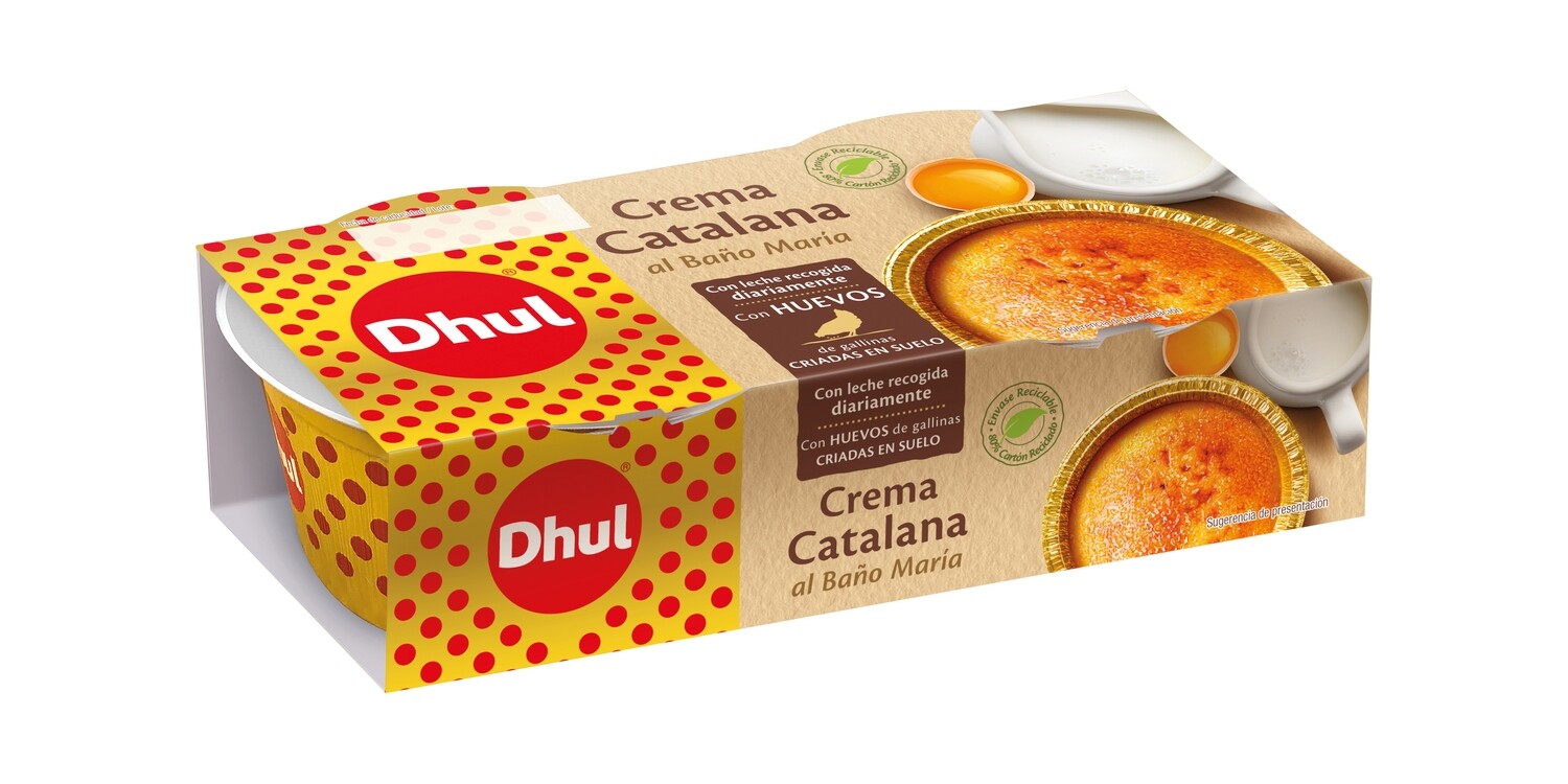 Crema catalana al baño maria DHUL 2x100 g 200 g.