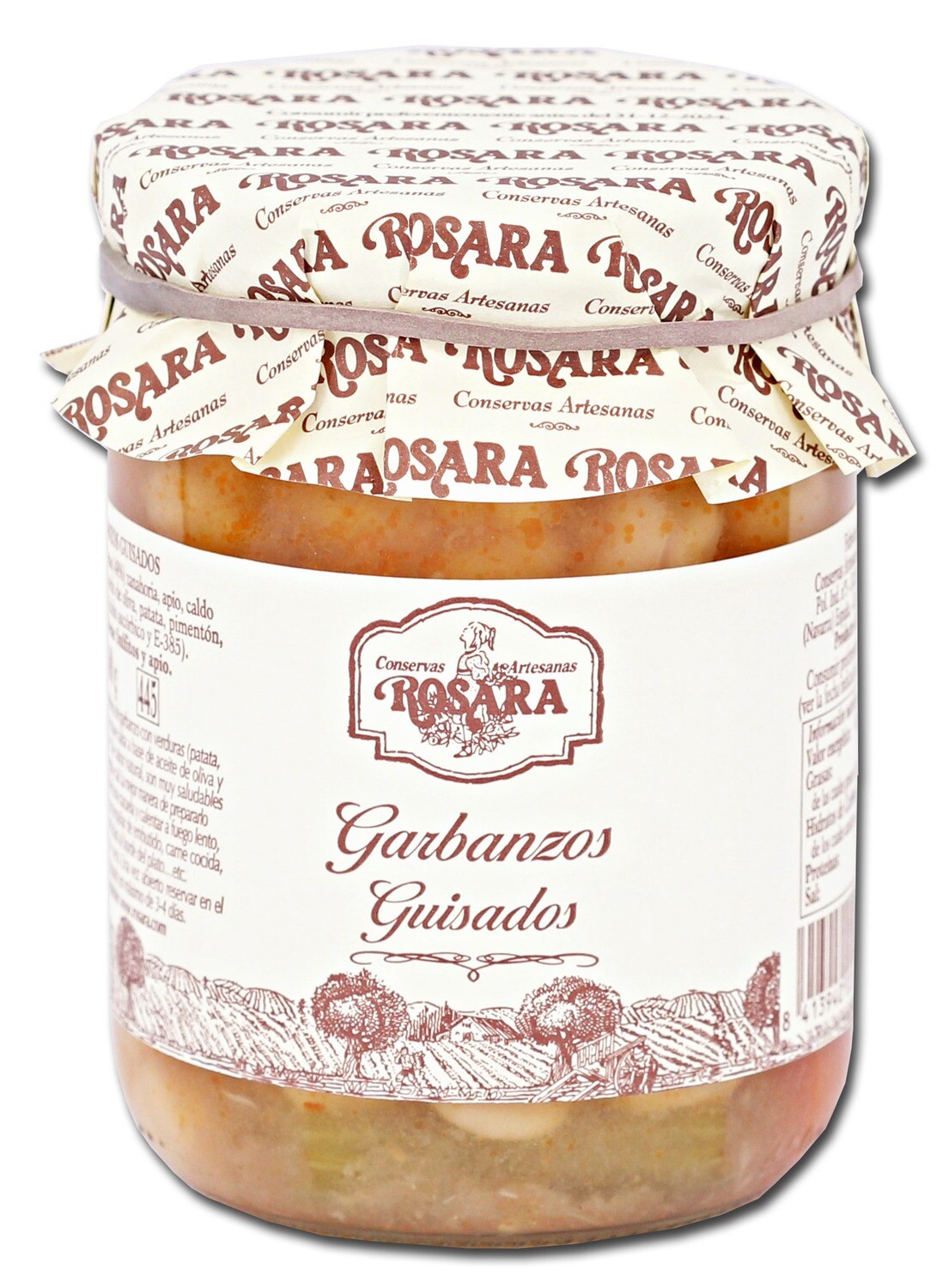 Garbanzos guisados CONSERVAS ROSARA 445 g.