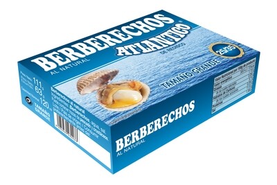 Berberechos al natural tamaño grande ATLANTICO 111 g.