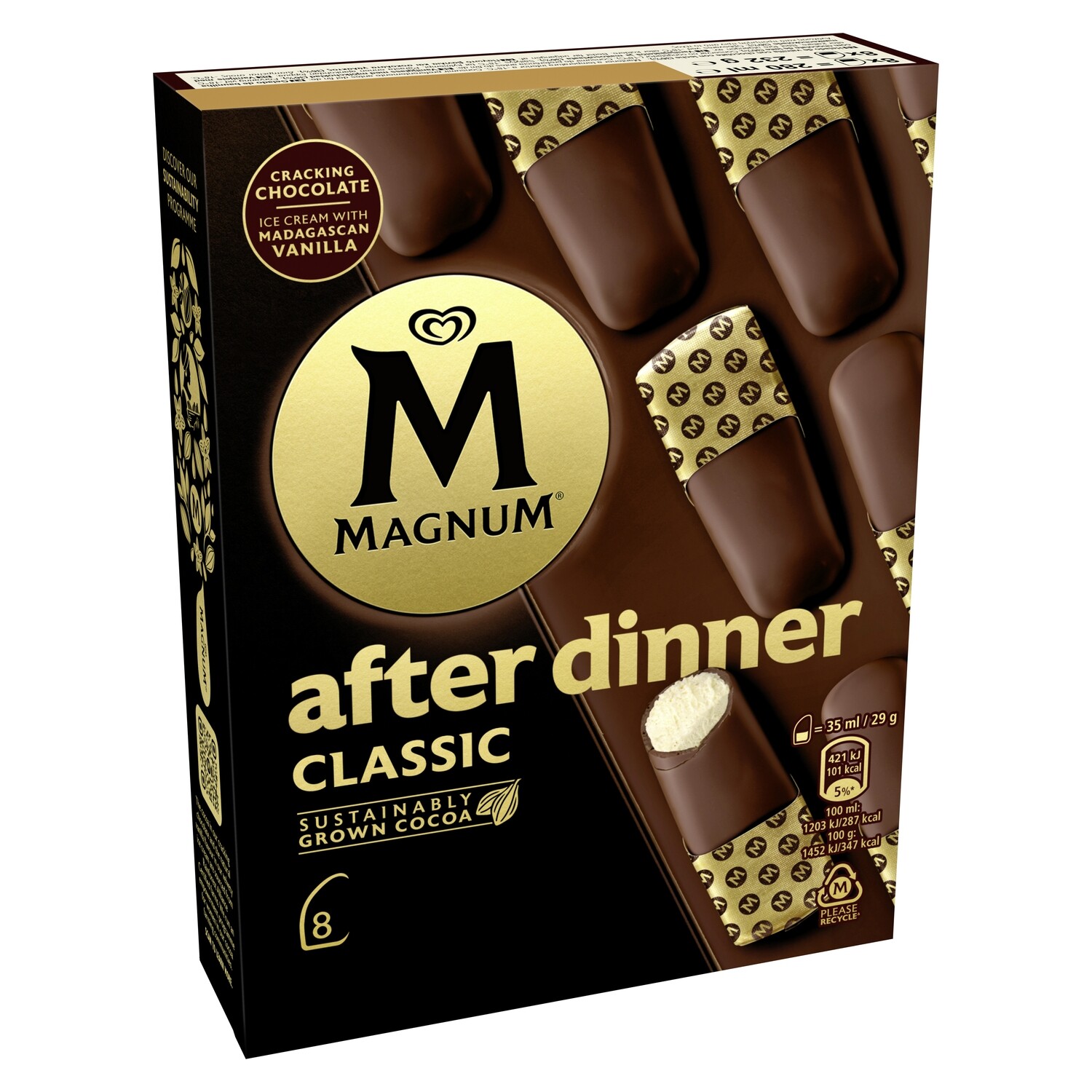 Helado after dinner classic MAGNUM 8 x 280 ml.