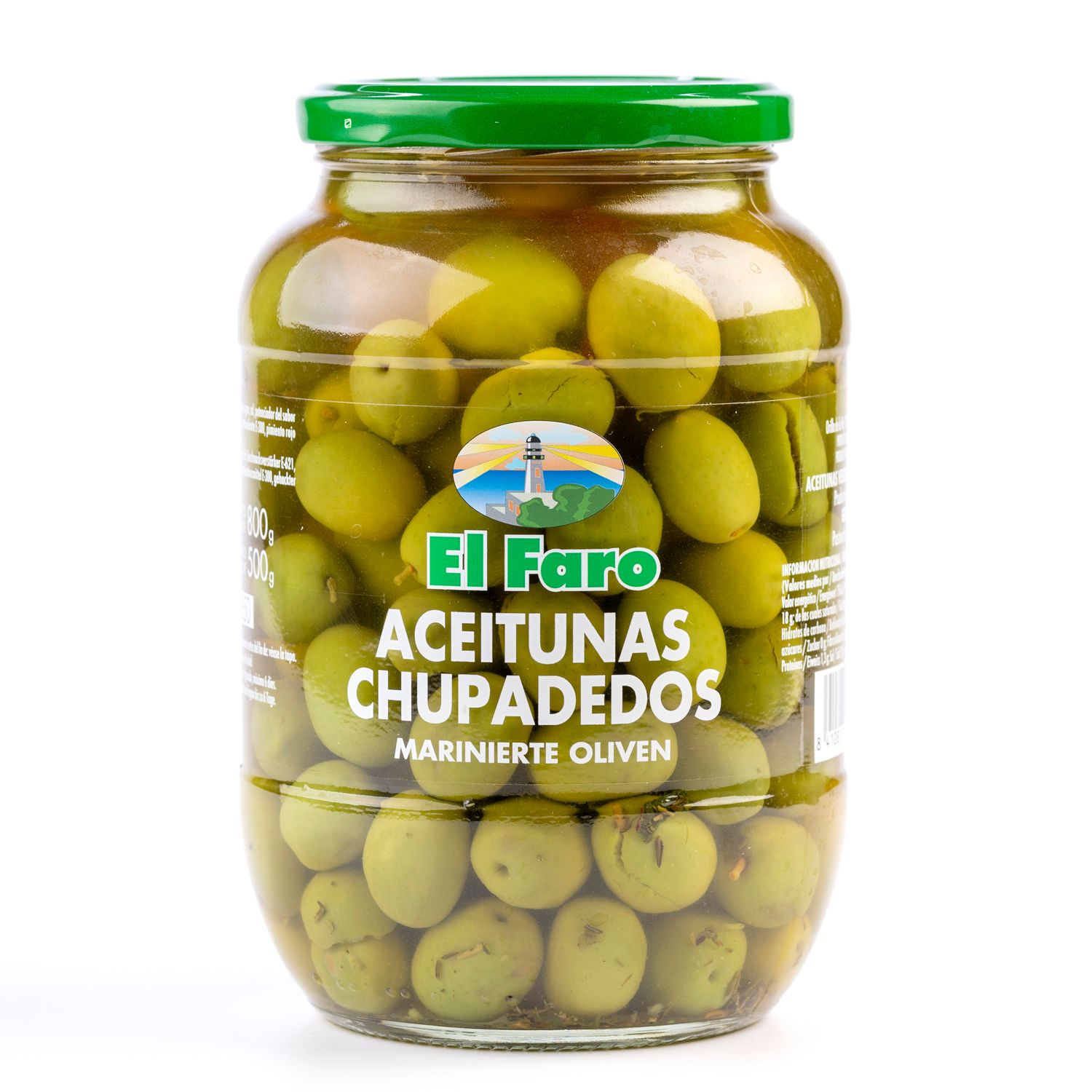 Aceitunas chupadedos EL FARO 800 g.
