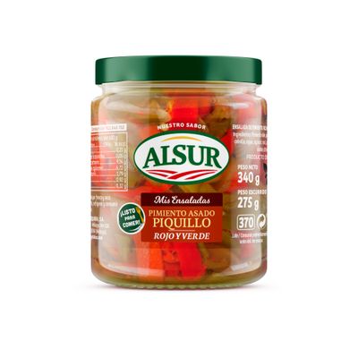 Pimientos asados del piquillo rojo y verde ALSUR 340 g.