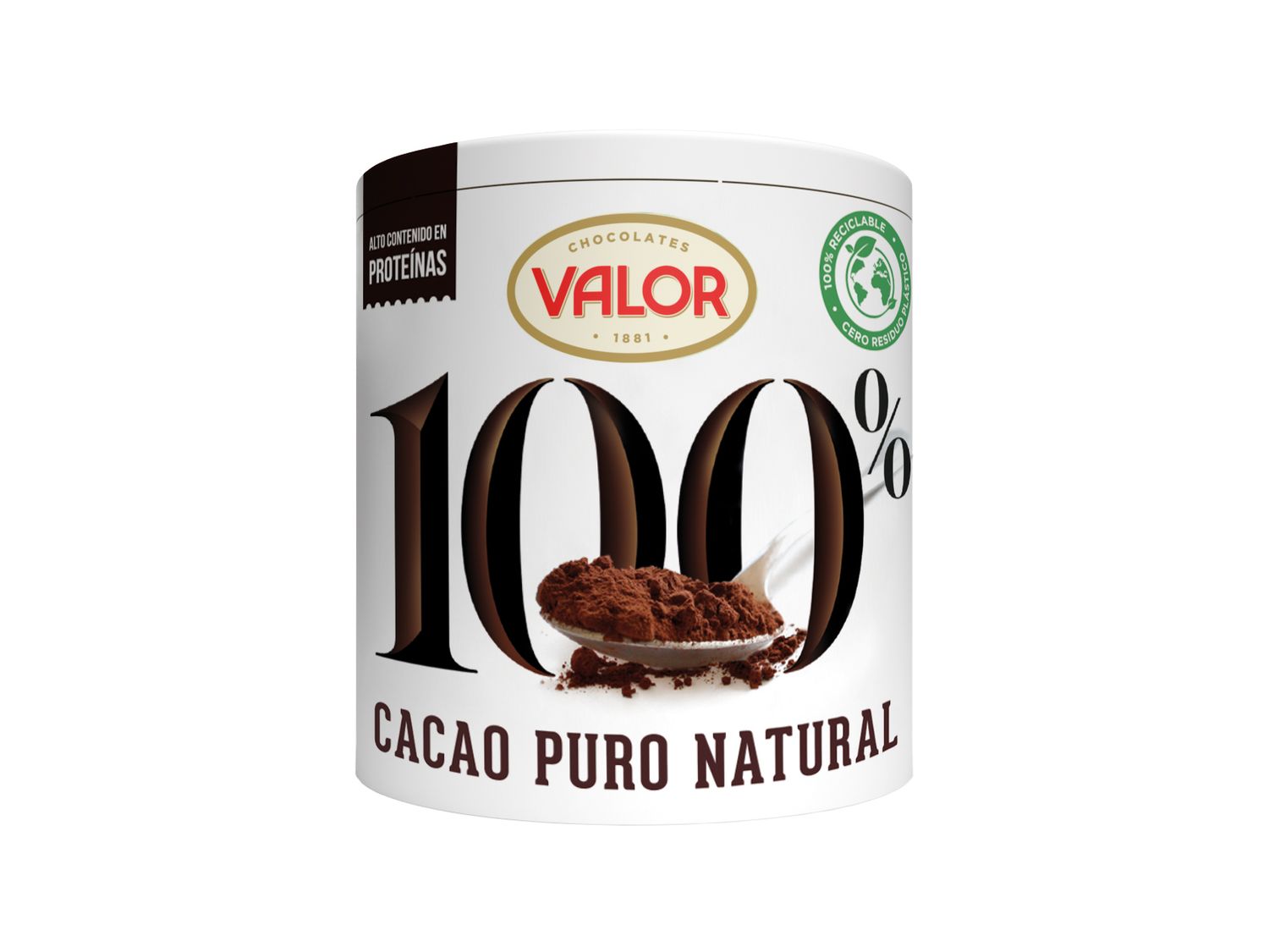 Bote cacao puro natural 100% VALOR 250 g.