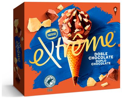 Cono helado doble chocolate extrême NESTLE 6 uds. 720 ml.