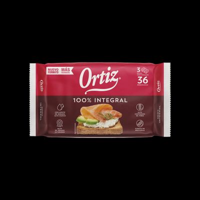 Tostadas 100% integral ORTIZ 320 g.