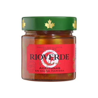 Aceitunas en salsa harissa RIOVERDE 245 g.