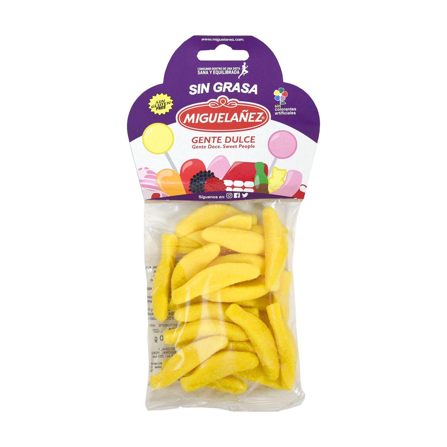 Gominolas con forma plátano MIGUELAÑEZ 150 g.