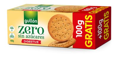 Galletas digestive sin azúcar GULLON 300 g + 100 gratis