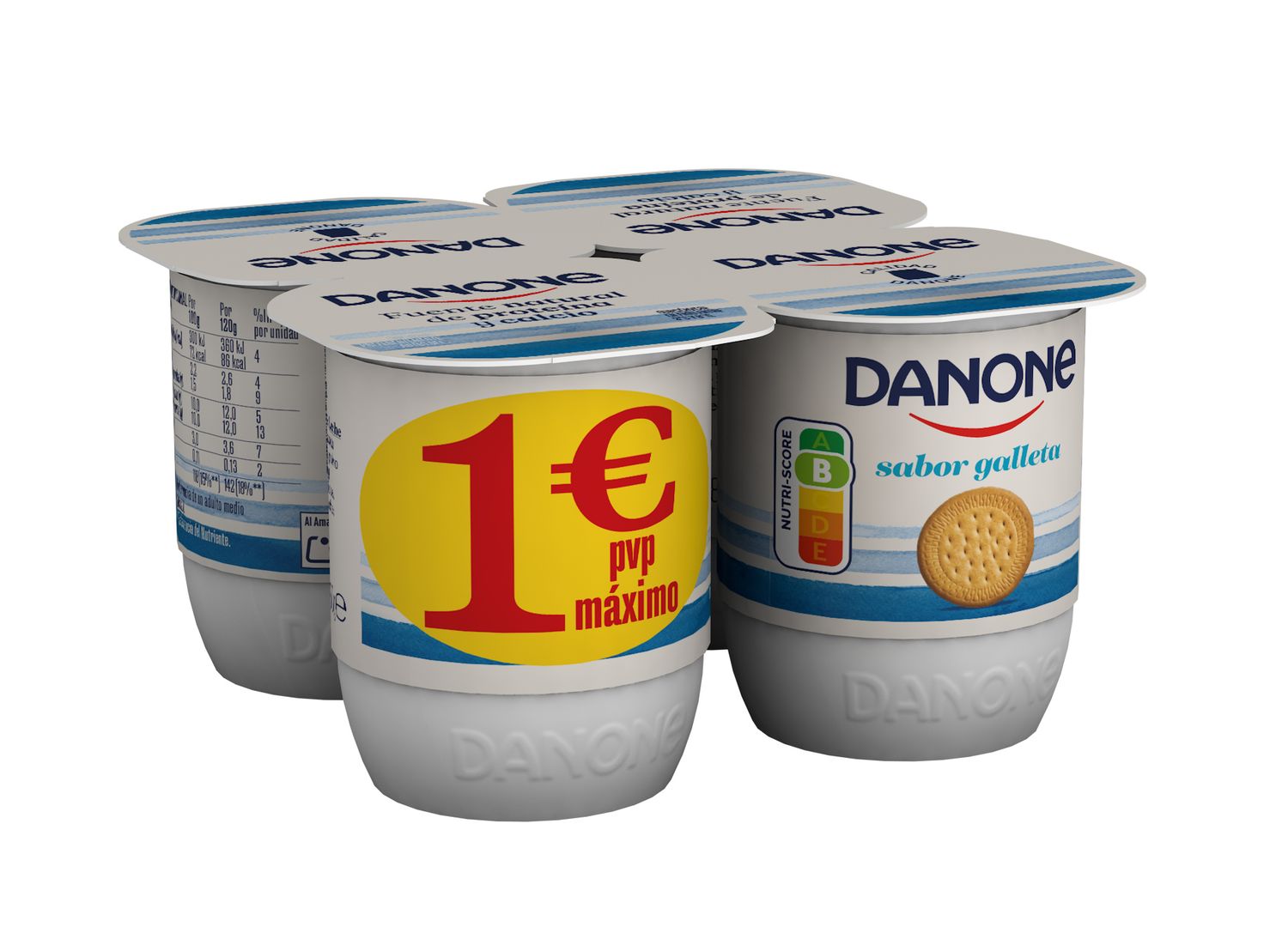 Yogur sabor galleta DANONE 4 x 120 g.