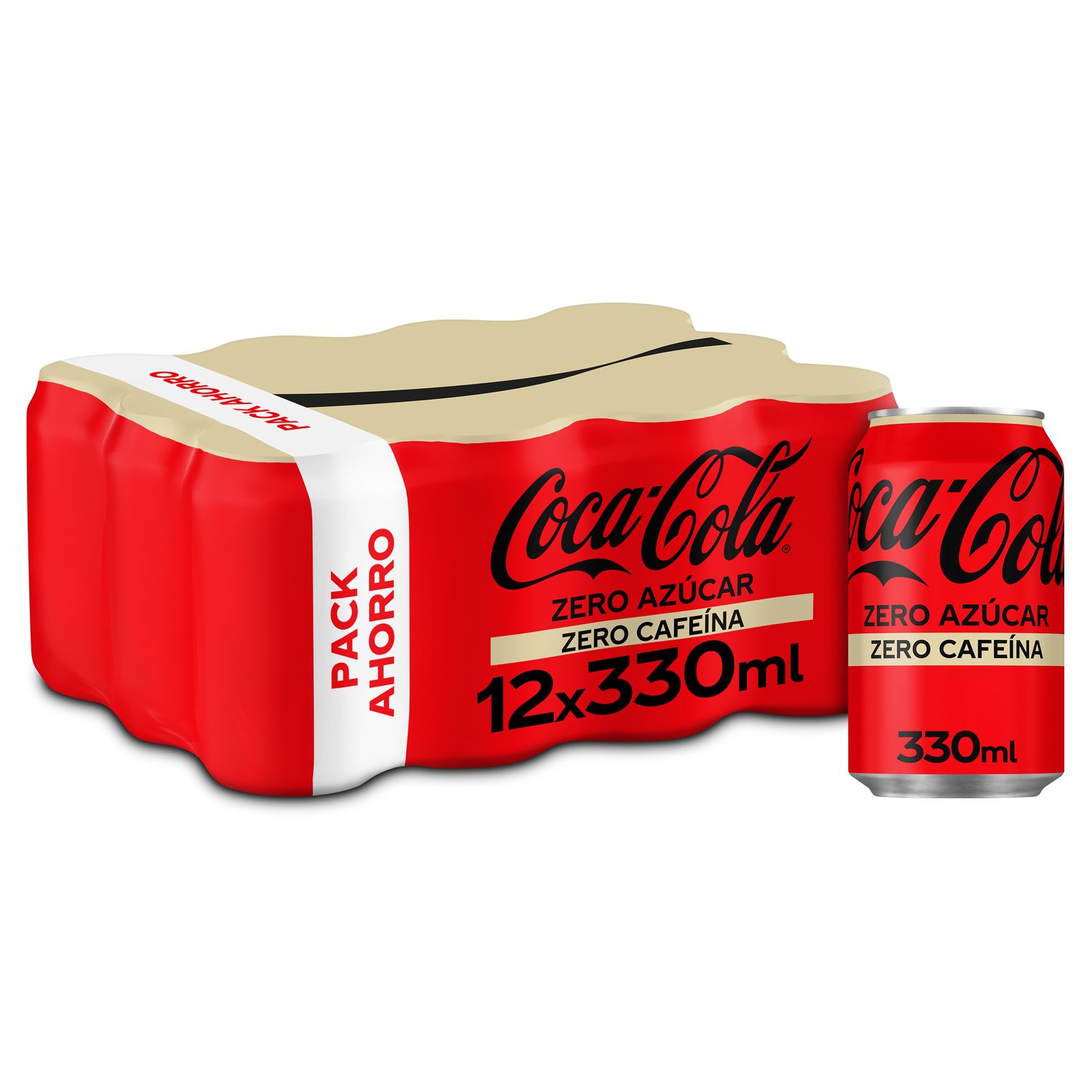 COCA COLA zero zero en lata (pack 12).