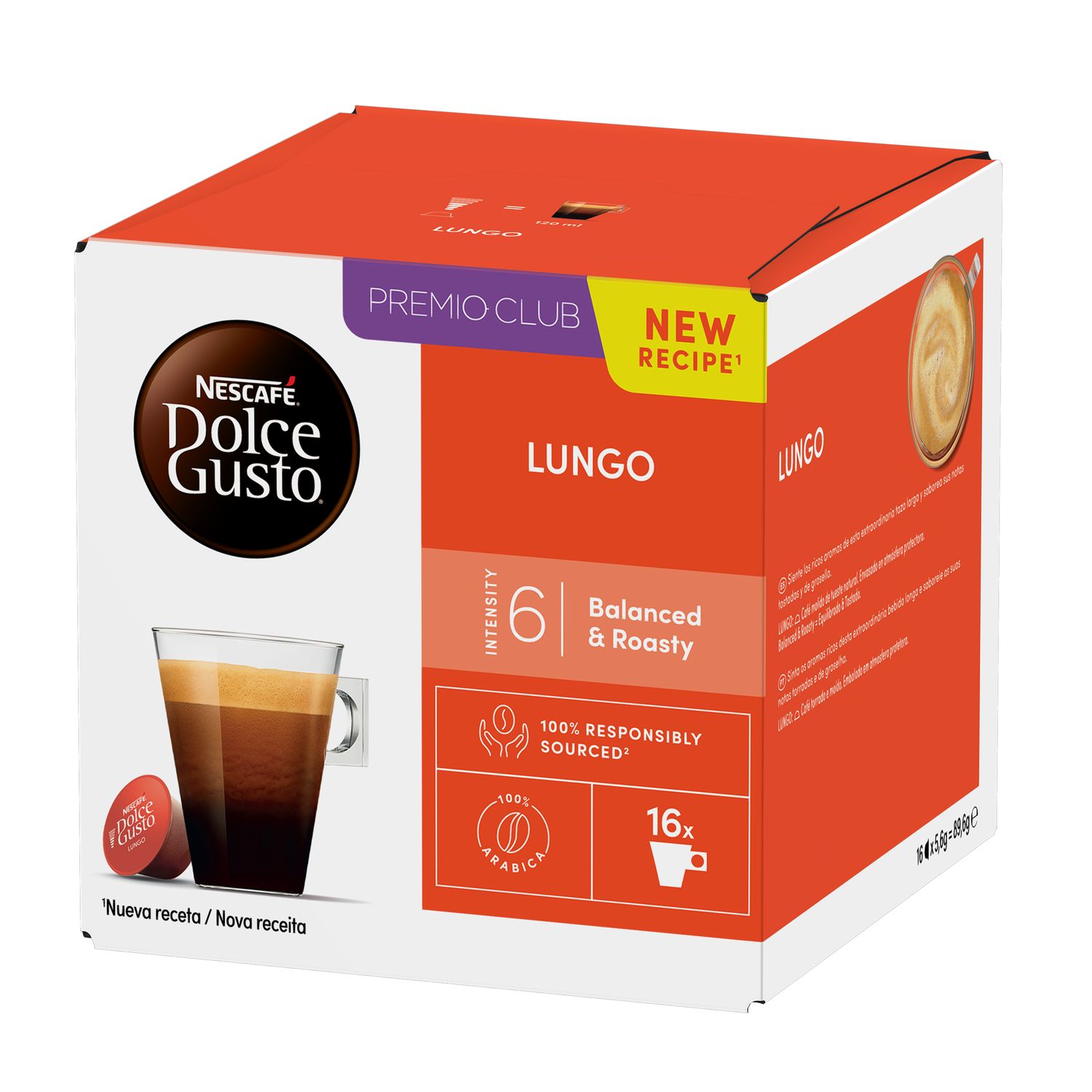 Café en cápsulas lungo DOLCE GUSTO 16 uds.