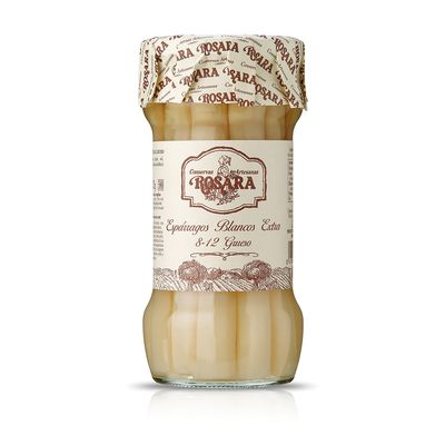 Espárragos blancos extra 8-12 grueso ROSARA 530 g.