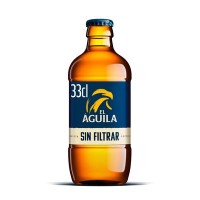 Cerveza lager sin filtrar EL AGUILA 330 ml.