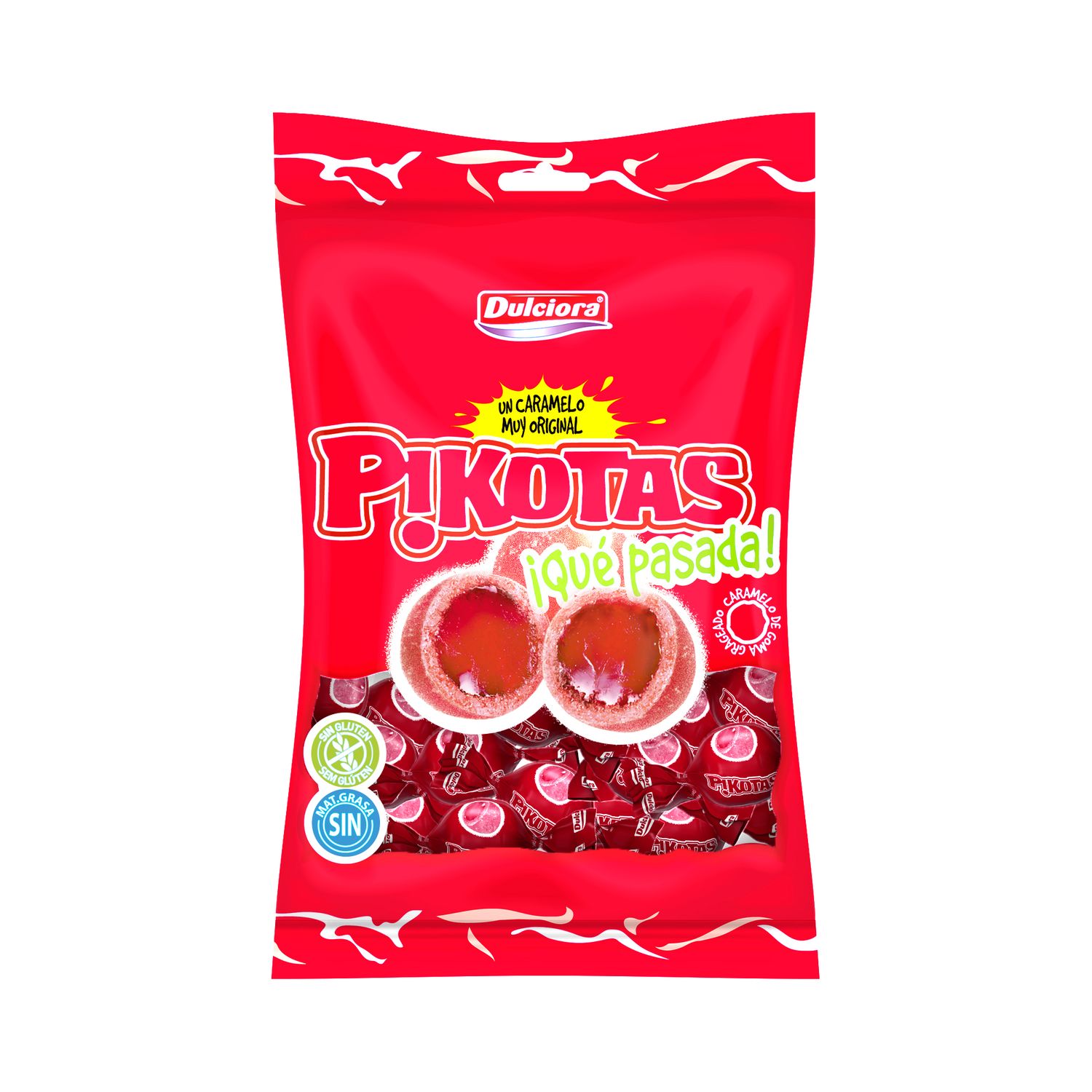 Gominolas pikotas sabor cereza DULCIORA 52 g.