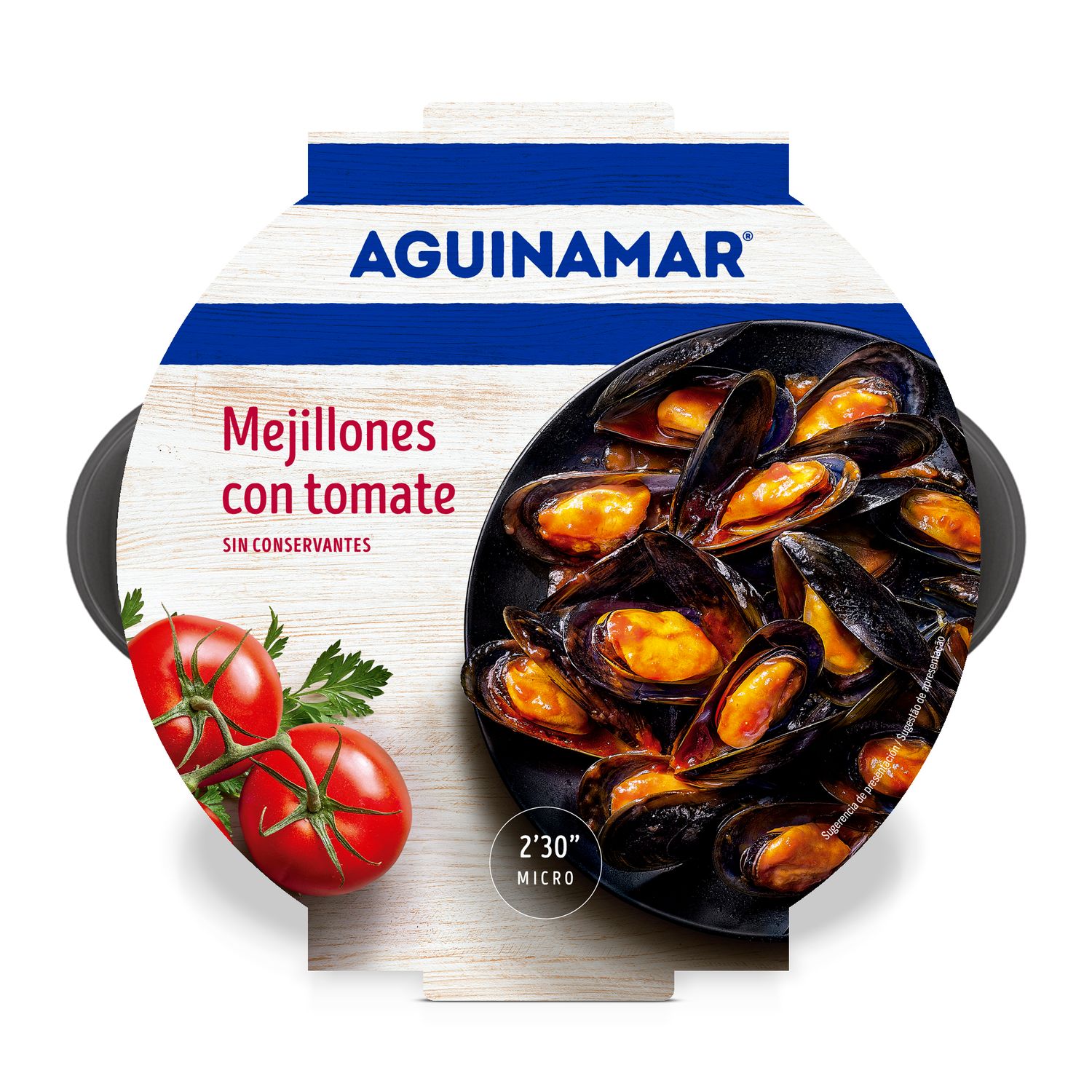Mejillones con tomate AGUINAMAR 500 g.
